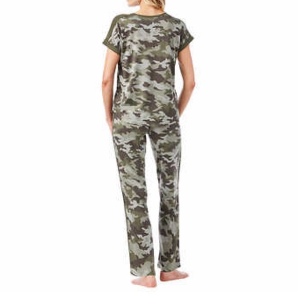 Lucky Brand Ladies' 4-Piece Pajama Set Green (Distressed Camo) S-M-L - Picture 11 of 12